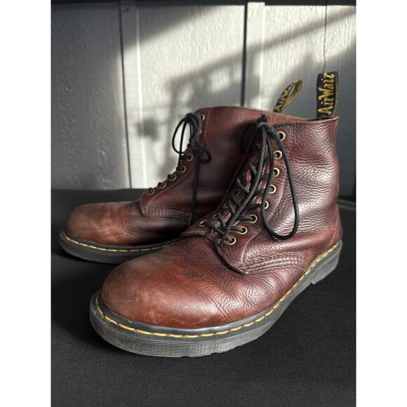 Dr. Martens Brown Leather Lace up 8 Eye Boots Mens Size 11 - Picture 6 of 10